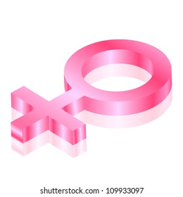 Vector female 3d icon