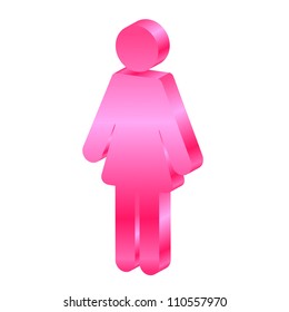 Vector female 3d icon