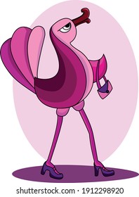 A vector of a female bird.
