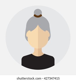 Vector female face avatar