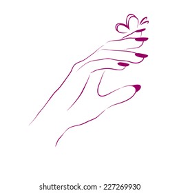 Female hands silhouette Images, Stock Photos & Vectors | Shutterstock