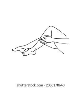 Pata hembra vectora. Estilo de línea. Aislado sobre fondo blanco. El establecimiento también alberga un salón de spa, con ecocosméticos.