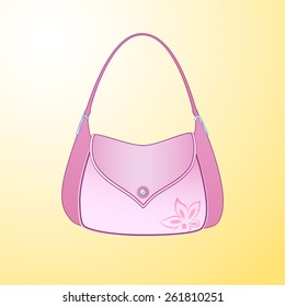 Vector female pink bag