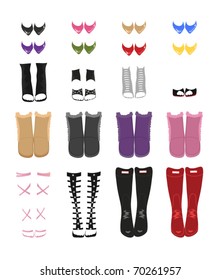 Vector female shoes