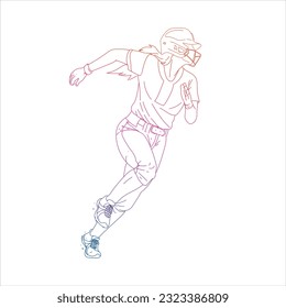 Vector of female softball player 