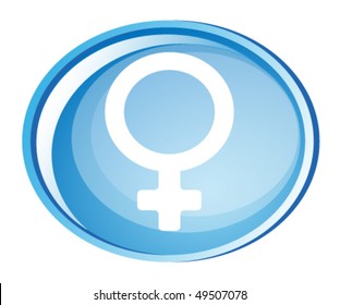 icono de símbolo femenino vectorial, diseño original
