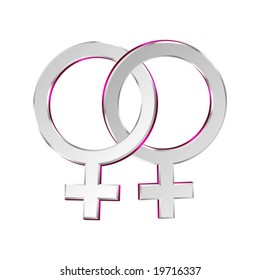 Símbolos femeninos del vector