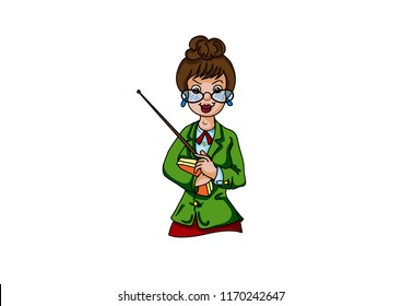Vector female teacher