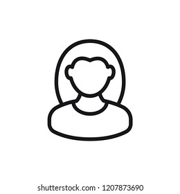 Vector female user icon