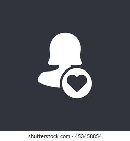 Vector female user icon
