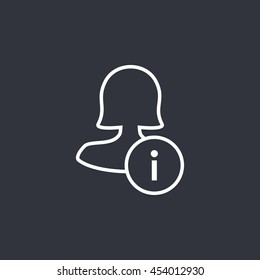 Vector female user icon