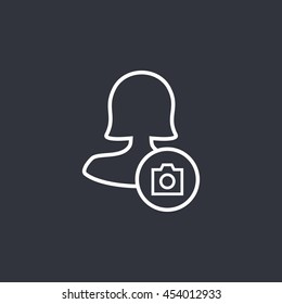 Vector female user icon