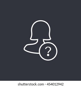 Vector female user icon