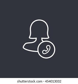 Vector female user icon