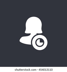 Vector female user icon