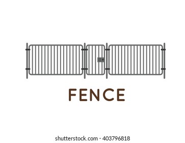 Vector fence illustration. 