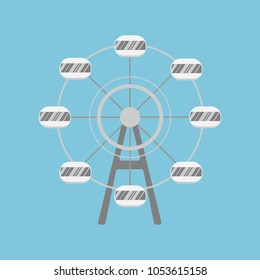 Vector of Ferris wheel. It look so big.