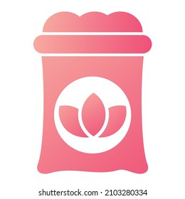 Diseño de iconos de gradiente de glifo de fertilizante vector
