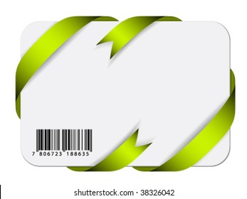 Vector festive card with barcode