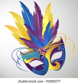 Vector festive carnival mask