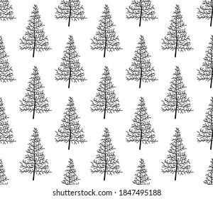 Vector festive Christmas or New Year seamless pattern in a Christmas tree. eps 10