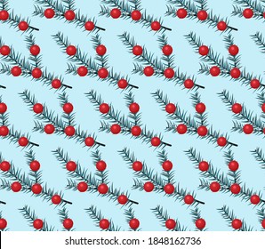 Vector festive Christmas or New Year seamless pattern in a Christmas tree. eps 10