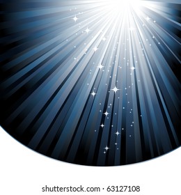 Vector festive Christmas pattern with stars