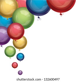 vector festive colorful balloons