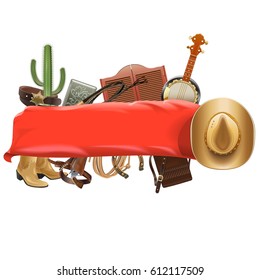 Vector Festive Cowboy Banner
