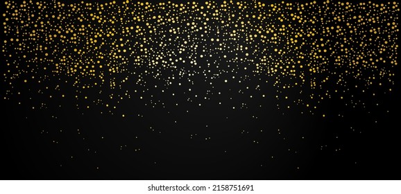 Vector festive dark background with golden sparkles.