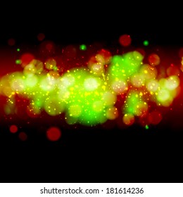 Vector festive elegant abstract background with bokeh lights and stars.