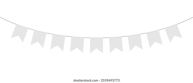 Vector Festive Flags Garland Mockup