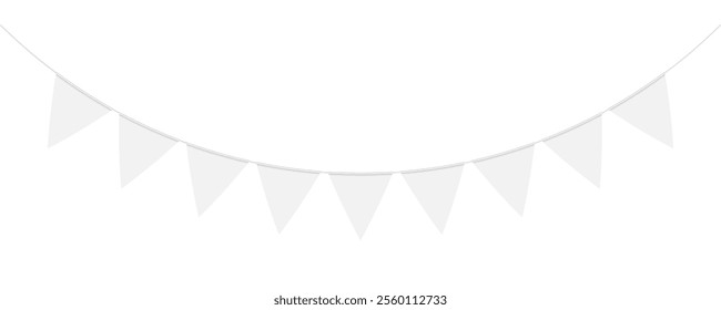 Vector Festive Flags Garland Mockup
