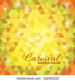 Vector festive geometric background for Carnival, Christmas holiday or New Year design