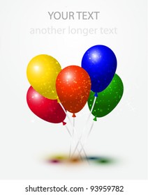 Vector festive holiday background with air balloons