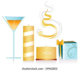 Vector Festive Holiday Card Design