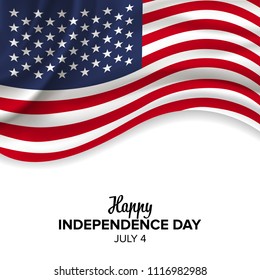 vector festive illustration of independence day in United States celebration on July 4. vector design elements of the national day. holiday graphic icons. National day