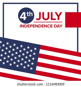 vector festive illustration of independence day in United States celebration on July 4. vector design elements of the national day. holiday graphic icons. National day