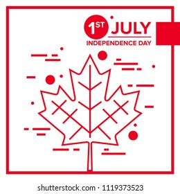 vector festive illustration of independence day in Canada celebration on July 1. vector design elements of the national day. holiday graphic icons. National day