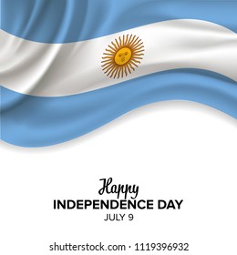 vector festive illustration of independence day in Argentina celebration on July 9. vector design elements of the national day. holiday graphic icons. National day
