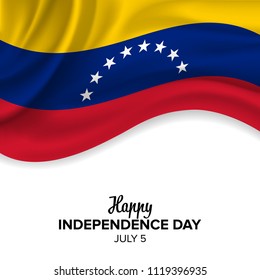 vector festive illustration of independence day in Venezuela celebration on July 5. vector design elements of the national day. holiday graphic icons. National day
