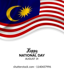 vector festive illustration of independence day in Malaysia celebration on August 31. vector design elements of the national day. holiday graphic icons. National day