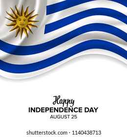 vector festive illustration of independence day in Uruguay celebration on August 25. vector design elements of the national day. holiday graphic icons. National day