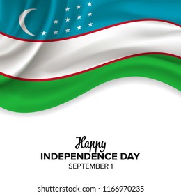 vector festive illustration of independence day in Uzbekistan celebration on September 1. vector design elements of the national day. holiday graphic icons. National day