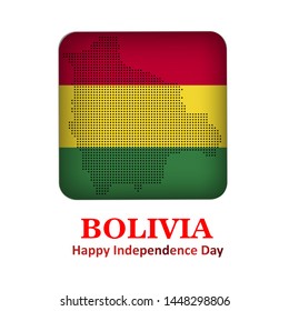 vector festive illustration of independence day in Bolivia celebration on August 6. vector design elements of the national day. holiday graphic icons. National day