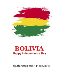 vector festive illustration of independence day in Bolivia celebration on August 6. vector design elements of the national day. holiday graphic icons. National day