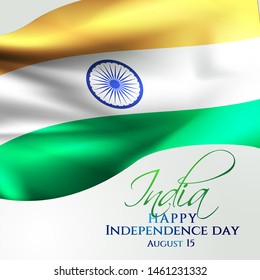 vector festive illustration of independence day in India celebration on August 15. vector design elements of the national day. holiday graphic icons. National day