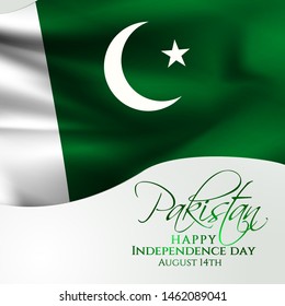 vector festive illustration of independence day in Pakistan celebration on August 14. vector design elements of the national day. holiday graphic icons. National day