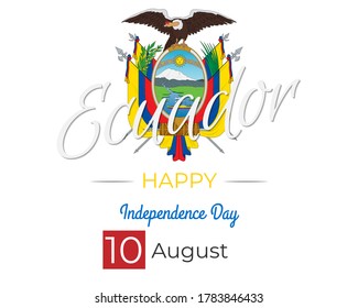 Vektor festliche Illustration der Unabhängigkeit Tag in Ecuador Feier am 10. August. Vektordesign-Elemente des nationalen Tages. Nationalfeiertag
