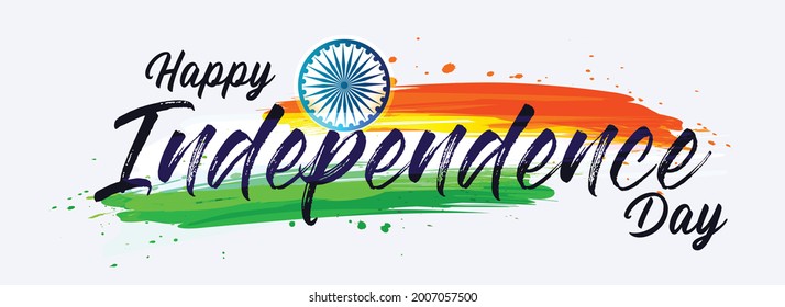 Vector Festive Illustration of Independence Day in India Celebration on August 15. Website Header or Banner Design.